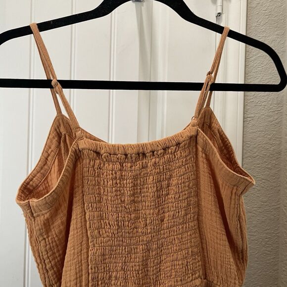 Arizona Jean Co Button Up Sleeveless Brushed Cotton Boho Lagenlook Romper Size M - Picture 9 of 12